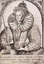 Queen Elizabeth I with sceptre and orb, c1650. Artist: Anon