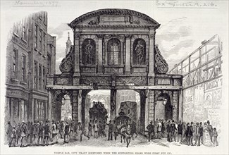 Temple Bar, London, 1877. Artist: Anon