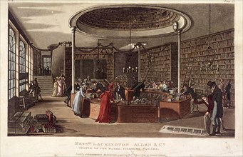 Interior view of the Temple of the Muses bookshop, Finsbury, London, 1809. Artist: Anon