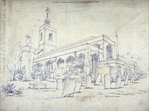 All Hallows-by-the-Tower Church, London, 1803. Artist: C John M Whichelo