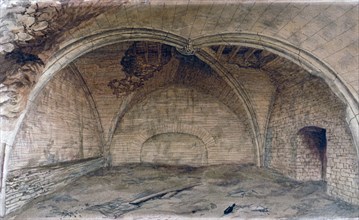 St Michael's Crypt, Aldgate, London, 1876. Artist: John Phillipps Emslie