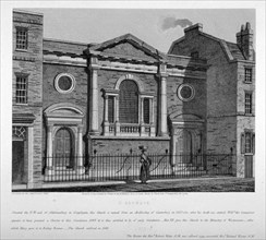 Church of All Hallows Staining, London, c1750. Artist: Anon