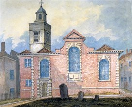 Exterior view of St Anne and St Agnes, City of London, c1810. Artist: William Pearson