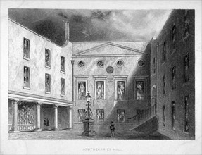 Interior Court of the Apothecaries' Hall, City of London, c1830. Artist: Anon