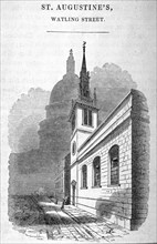 View of St Augstine, Watling Street, City of London, 1850. Artist: SW