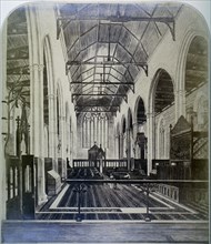 Interior of Austin Friars, City of London, c1865. Artist: Anon