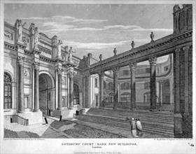 View of Lothbury Court, the Bank of England. City of London, 1809. Artist: J Burnett