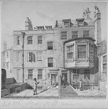 Houses in the northern section of Bell Yard, Chancery Lane, City of London, 1818. Artist: Robert Blemmell Schnebbelie
