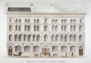 View of mercantile premises, Billiter Street, City of London, 1875. Artist: Sir Joseph Causton & Sons