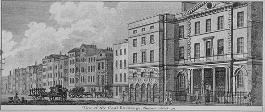 View of the Coal Exchange on Thames Street, City of London, 1794. Artist: Anon