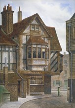 Houses in Bishopsgate, City of London, 1860. Artist: JL Stewart