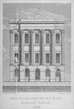 View of the Wesleyan Centenary Hall and Mission House, Bishopsgate, City of London, 1839. Artist: WW Pocock