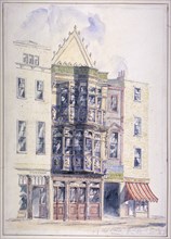 The former residence of Sir Paul Pindar, Bishopsgate, City of London, 1850. Artist: Anon