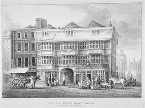 The White Hart Inn, Bishopsgate, City of London, 1825. Artist: Anon