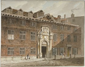 West front of Blackwell Hall, King Street, City of London, 1811. Artist: George Shepherd