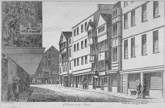 Chancery Lane, City of London, 1808. Artist: James Peller Malcolm