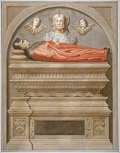 Monument to Dr John Yonge by Torrigiano in Rolls Chapel, Chancery Lane, City of London, 1800. Artist: Anon