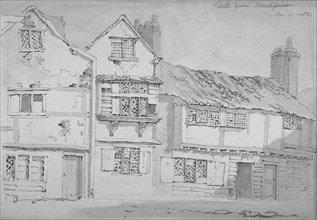 Buildings in Castle Yard, Blackfriars, City of London, 1808. Artist: George Shepherd