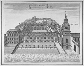 Christ's Hospital, City of London, 1700. Artist: Anon