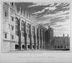 View of the hall, Christ's Hospital, City of London, 1833. Artist: Henry Shaw