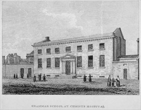 View of the grammar school at Christ's Hospital, City of London, 1823. Artist: JB