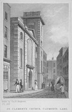 Church of St Clement, Eastcheap, City of London, 1831. Artist: Anon