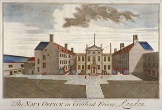 The Navy Office in Crutched Friars, City of London, 1720. Artist: Anon