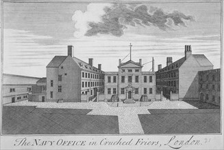 The Navy Office in Crutched Friars, City of London, 1720. Artist: Anon