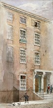 Houses in Crane Court, near Fleet Street, City of London, 1840. Artist: James Findlay