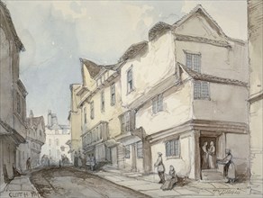 Cloth Fair, Smithfield, City of London, 1850. Artist: Thomas Colman Dibdin