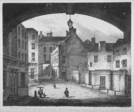 View of the Doctors' Commons entrance from St Paul's churchyard, City of London, 1800. Artist: John King