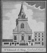 West end of the Church of St Edmund the King, City of London, 1750. Artist: Anon