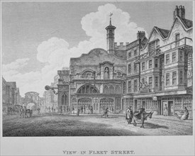 Fleet Street, City of London, 1800. Artist: William Watts