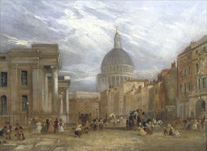 The Old General Post Office and St Martin's le Grand', 1835. Artist: George Sidney Shepherd