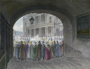 View of the entrance to Dean's Court, City of London, 1820. Artist: Robert Blemmell Schnebbelie