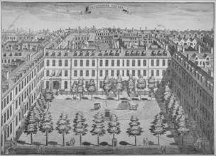 Bird's-eye view of Devonshire Square, City of London, 1740. Artist: Sutton Nicholls