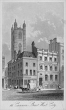 Cannon Street West, City of London, 1860. Artist: Anon