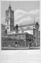 View of St Dionis Backchurch from Fenchurch Street, City of London, 1813. Artist: William Wise