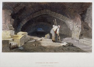 Interior of the Fleet Ditch at the back of Field Lane, City of London, 1851. Artist: John Wykeham Archer