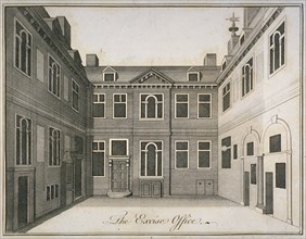 Inner courtyard of the Excise Office, Old Broad Street, City of London, 1800. Artist: Anon