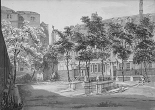 Churchyard, Fenchurch Street, City of London, 1820. Artist: Robert Blemmell Schnebbelie