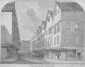 View of Great Winchester Street, City of London, 1850. Artist: Anon