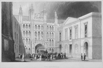The Guildhall, City of London, 1847. Artist: Albert Henry Payne