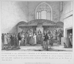 Interior of the Guildhall Chapel, City of London, 1817. Artist: M Springsguth