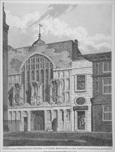 View of the Guildhall Chapel, giving its original dedication, City of London, 1815. Artist: William Wise