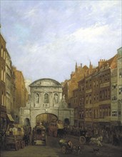 Temple Bar from the Strand', London, 1873. Artist: William Henry