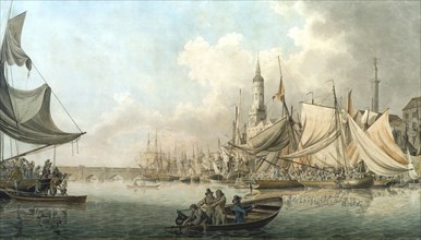 Billingsgate at High Water', 1792. Artist: Robert Clevely