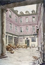 View of the courtyard of no 102 Leadenhall Street, City of London, 1875. Artist: John Phillipps Emslie