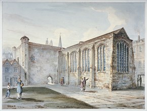 Holy Trinity Chapel, Leadenhall Street, known as Leadenhall Chapel, City of London, 1805. Artist: C John M Whichelo