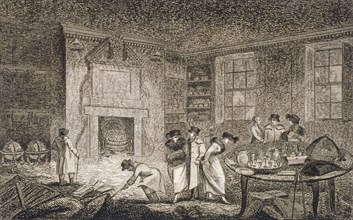 Interior view of the premises of Nathaniel Bentley, Leadenhall Street, City of London, 1804. Creator: Anon.